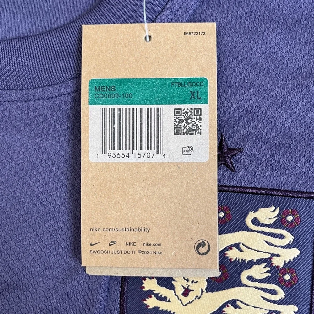 Nike England Foden 7 Away 24-25 Soccer‎ Jersey Mens XL Dri Fit - NWT